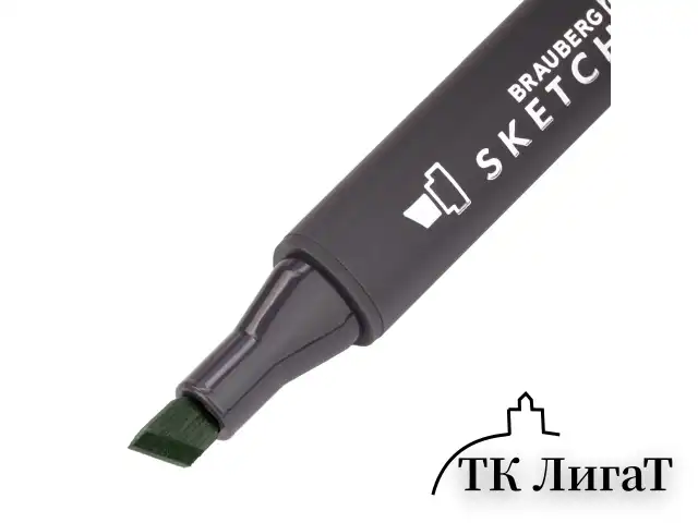 Маркер для скетчинга ХУДОЖЕСТВЕННЫЙ 1 мм - 6 мм BRAUBERG ART CLASSIC, ОЛИВКОВЫЙ (G726), 151795