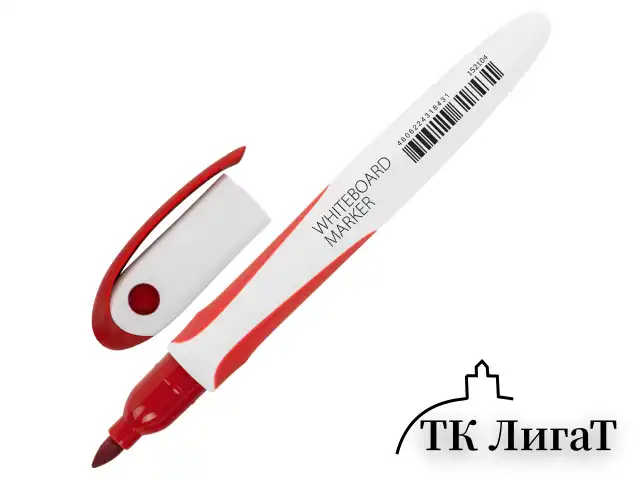 Маркер стираемый для белой доски КРАСНЫЙ, BRAUBERG "SOFT LITE", 3 мм, резиновая вставка, 152104
