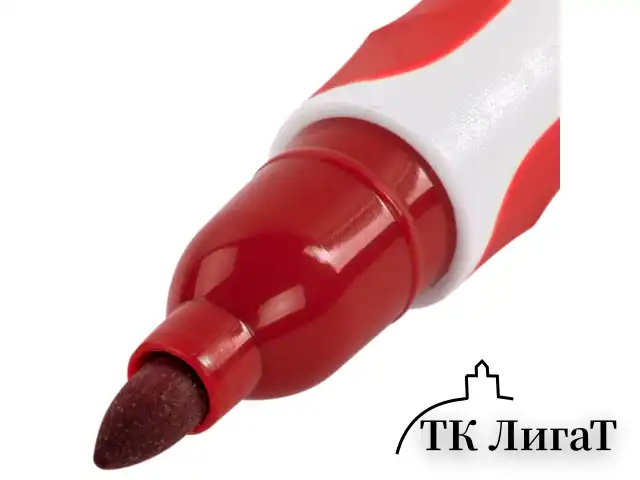 Маркер стираемый для белой доски КРАСНЫЙ, BRAUBERG "SOFT LITE", 3 мм, резиновая вставка, 152104