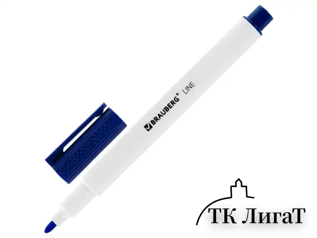 Маркеры стираемые для белой доски НАБОР 4 ЦВЕТА, BRAUBERG "LINE", 3 мм, с клипом, 152119