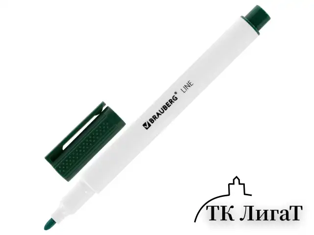 Маркеры стираемые для белой доски НАБОР 4 ЦВЕТА, BRAUBERG "LINE", 3 мм, с клипом, 152119