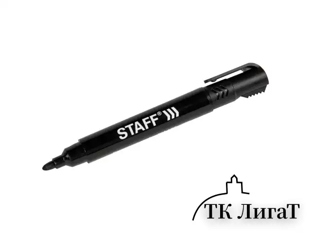 Маркер перманентный с колпачком для вскрытия коробок STAFF "Basic" LOGISTIC PM-150, ЧЕРНЫЙ, 3 мм, 152201