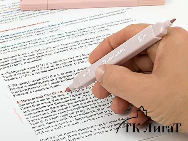 Набор текстовыделителей двусторонних 6 ЦВЕТОВ МОРАНДИ, BRAUBERG "Morandi", линия 1-5 мм, 152514