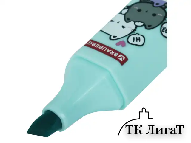 Текстовыделитель мини с принтами BRAUBERG "PASTEL", АССОРТИ В ПЛАСТИКОВОЙ БАНКЕ, 1-5 мм, 152536