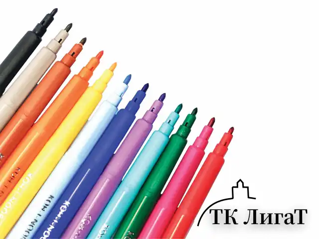 Фломастеры KOH-I-NOOR "TEENAGE" 1002, 24 цвета, смываемые, картонная упаковка, европодвес, 771002BD23KS