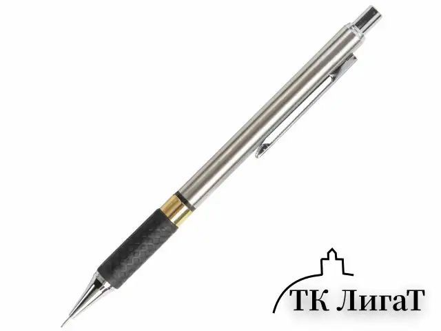 Карандаш механический 0,7 мм, BRAUBERG "Black Jack", металлический корпус, ластик, резиновый грип, 180467