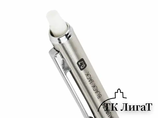 Карандаш механический 0,7 мм, BRAUBERG "Black Jack", металлический корпус, ластик, резиновый грип, 180467