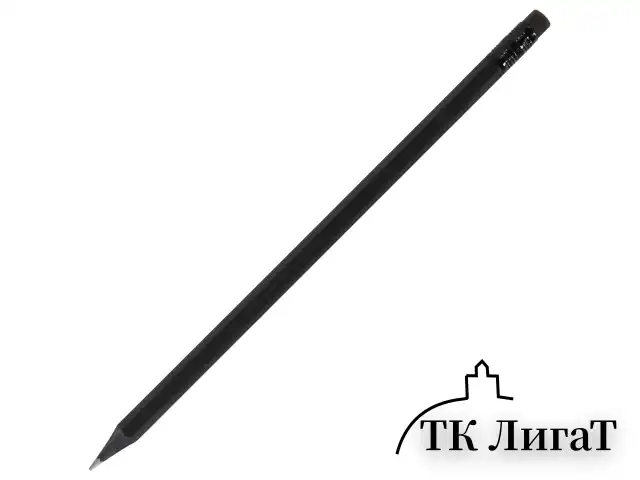 Карандаши чернографитные BRAUBERG НАБОР 6 шт., "Black Jack", НВ, с резинкой, черные, дерево, заточенные, 180608