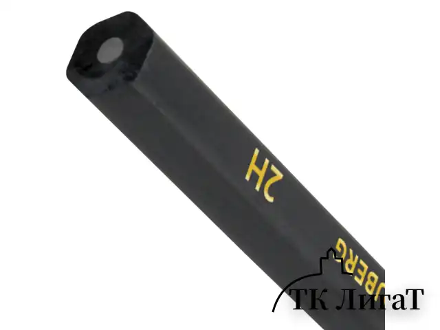 Карандаши чернографитные BRAUBERG НАБОР 12 шт., "Black Jack", 2Н-4В, без резинки, черные, дерево, заточенные, 180620