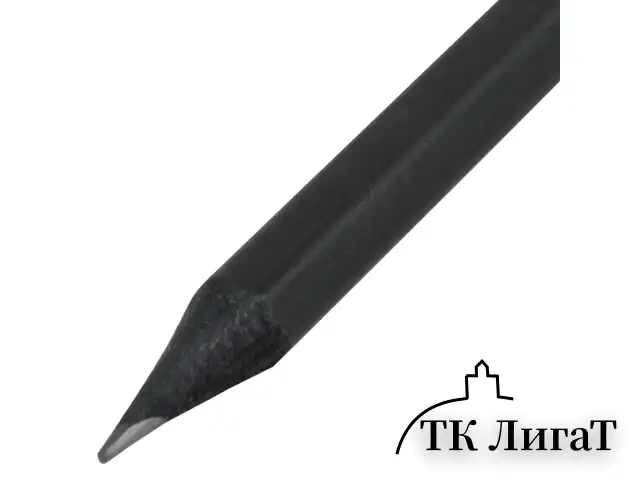 Карандаши чернографитные BRAUBERG НАБОР 12 шт., "Black Jack", 2Н-4В, без резинки, черные, дерево, заточенные, 180620