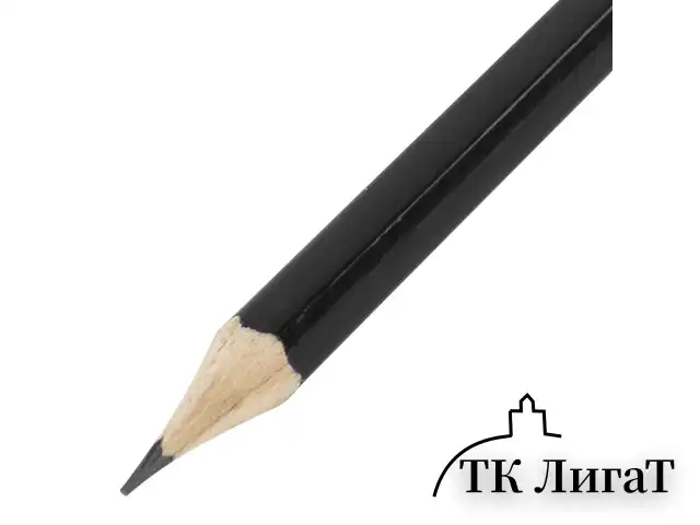 Карандаш чернографитный BRAUBERG, 1 шт., "Touch line", В, корпус черный, заточенный, 180622