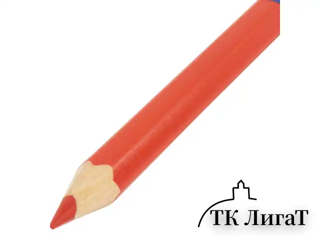 Карандаш двухцветный КРАСНО-СИНИЙ, KOH-I-NOOR, УТОЛЩЕННЫЙ, 1 шт., шестигранный, грифель 3,8 мм, натуральное дерево, 3423, 34230EG006KS