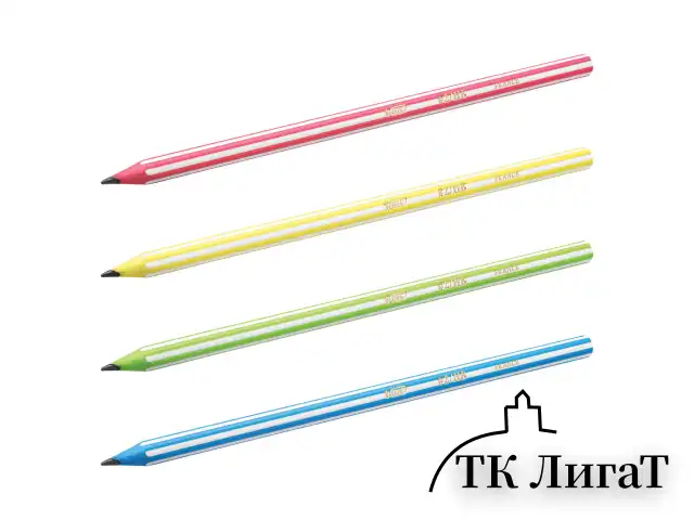 Карандаш чернографитный BIC, 1 шт., "Evolution Stripes", HB, корпус ассорти, 918487