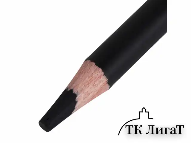 Карандаш (1 штука) угольный BRAUBERG ART CLASSIC, МЯГКИЙ, круглый, корпус черный, заточенный, 181290