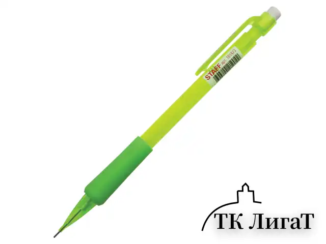 Карандаш механический 0,7 мм, STAFF "College" MP-422, ластик, резиновый грип, корпус тонированный ассорти, 181423
