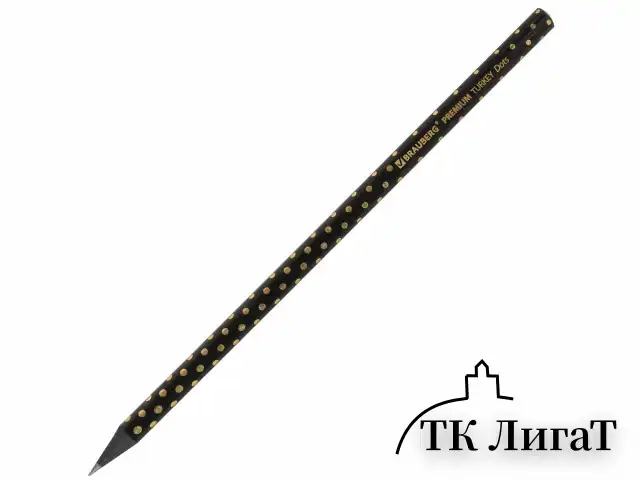 Карандаш чернографитный BRAUBERG "PREMIUM TURKEY", 1 шт., "Dots", НВ, ассорти, дисплей, 181563