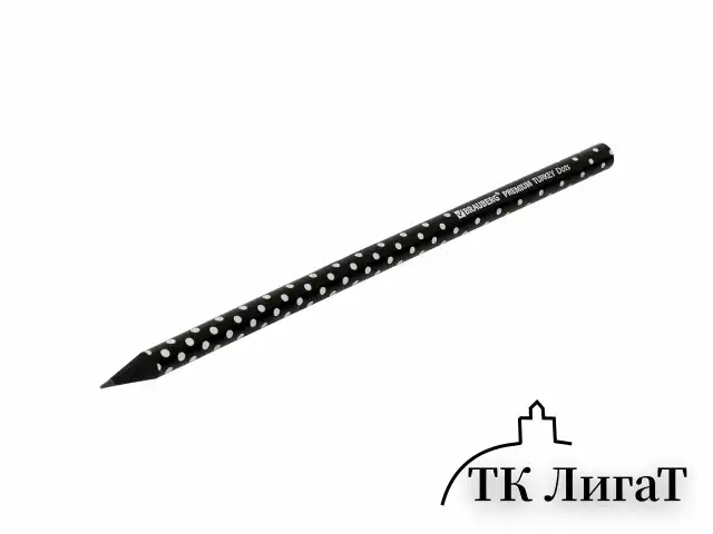 Карандаш чернографитный BRAUBERG "PREMIUM TURKEY", 1 шт., "Dots", НВ, ассорти, дисплей, 181563