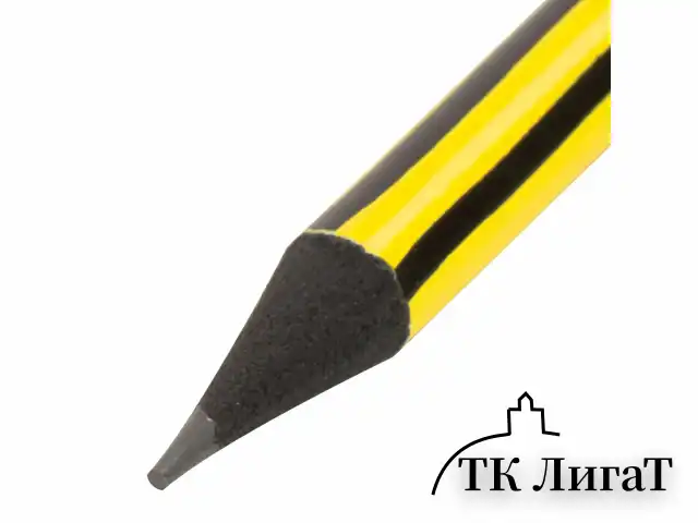 Карандаш чернографитный BRAUBERG "PREMIUM TURKEY", 1 шт., "Lines", НВ, ассорти, дисплей, 181568