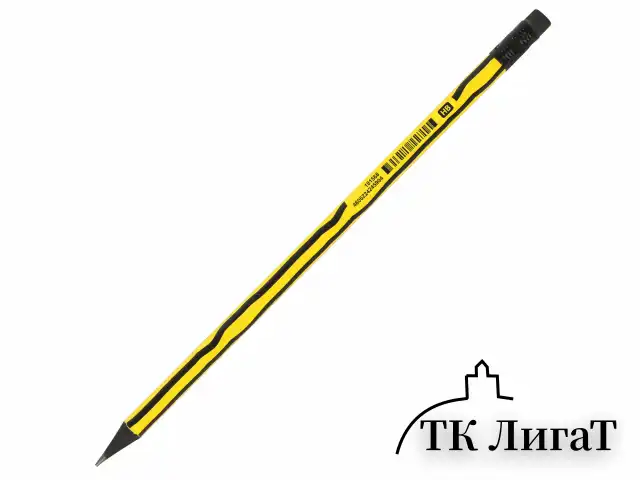 Карандаш чернографитный BRAUBERG "PREMIUM TURKEY", 1 шт., "Lines", НВ, ассорти, дисплей, 181568