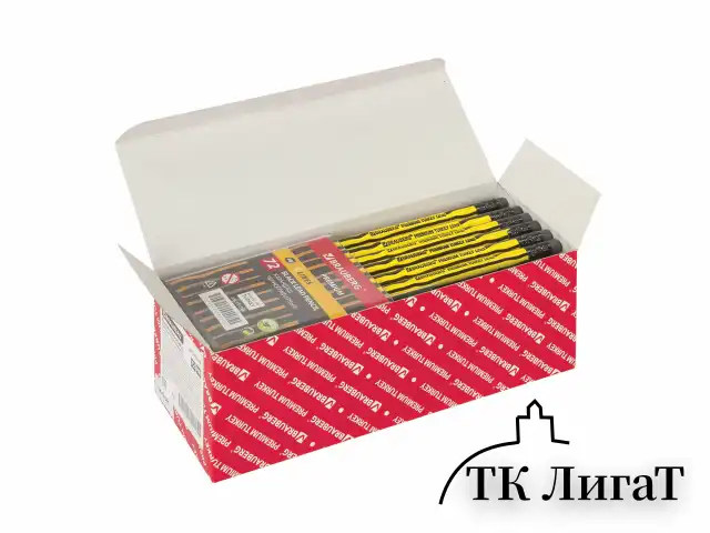 Карандаш чернографитный BRAUBERG "PREMIUM TURKEY", 1 шт., "Lines", НВ, ассорти, дисплей, 181568