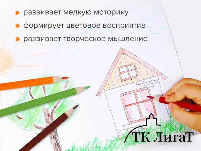 Карандаши цветные ЮНЛАНДИЯ "ТРОПИКИ", 12 цветов, с РАСКРАСКОЙ, трехгранные, грифель 3 мм, натуральное дерево, 181647