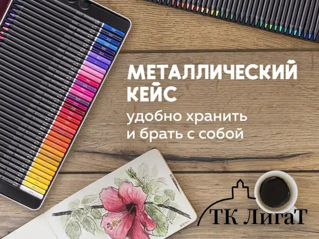 Карандаши цветные художественные BRAUBERG ART PREMIERE, НАБОР 72 цвета, 4 мм, металл кейс, 181693