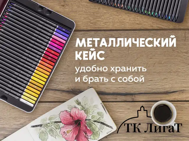 Карандаши цветные художественные BRAUBERG ART PREMIERE, НАБОР 48 цветов, 4 мм, металл кейс, 181694