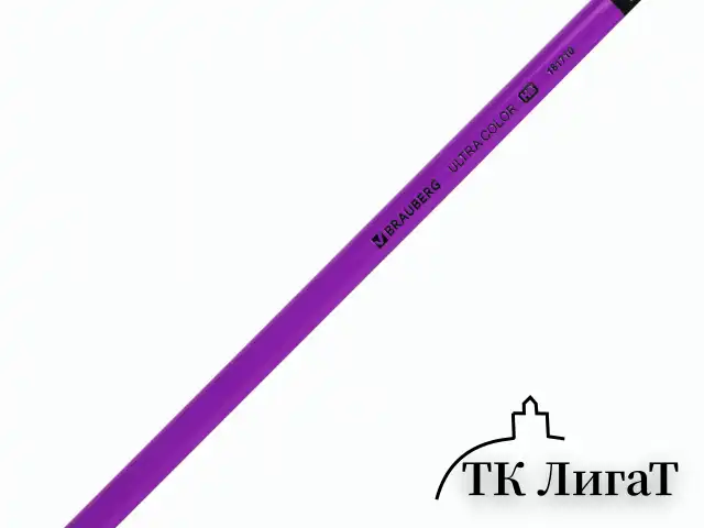 Набор карандашей чернографитных BRAUBERG "ULTRA COLOR" 12 шт., HB, с ластиком, пластиковые, 181710
