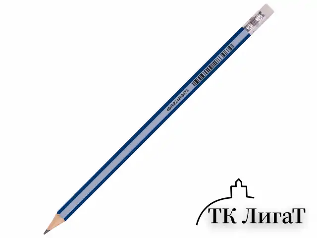 Карандаш чернографитный BRAUBERG "G-100", 1 шт., HB, с ластиком, корпус ассорти, 181714