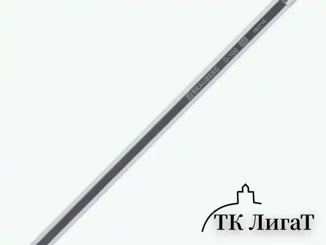 Набор карандашей чернографитных BRAUBERG "G-100" 4 шт., HB, с ластиком, корпус ассорти, 181715
