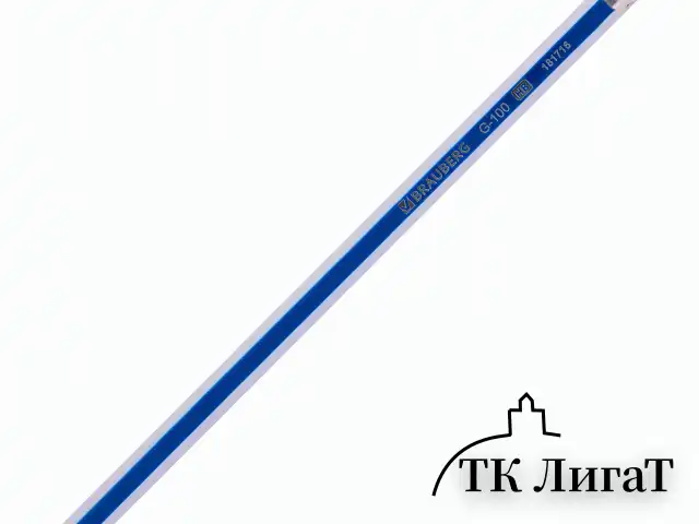 Набор карандашей чернографитных BRAUBERG "G-100" 12 шт., HB, с ластиком, корпус ассорти, 181716