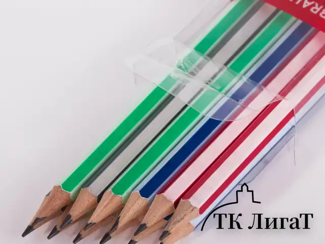 Набор карандашей чернографитных BRAUBERG "G-100" 12 шт., HB, с ластиком, корпус ассорти, 181716