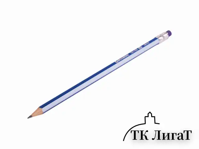 Набор карандашей чернографитных BRAUBERG "GX-100" 4 шт., HB, с ластиком, корпус синий, 181721