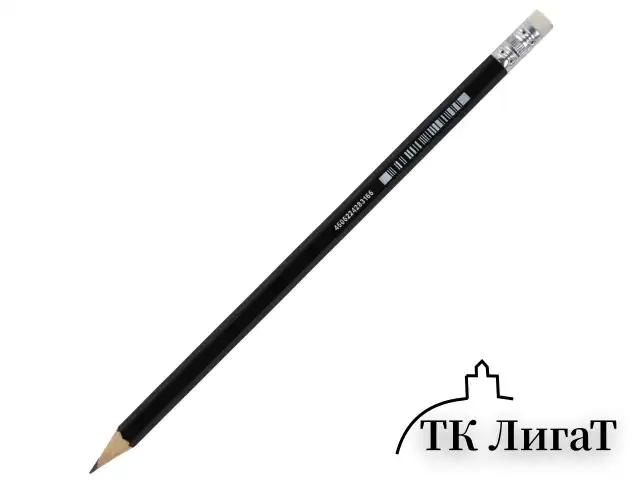 Карандаш чернографитный BRAUBERG "Style PRO", 1 шт., HB, с ластиком, корпус черный, 181723