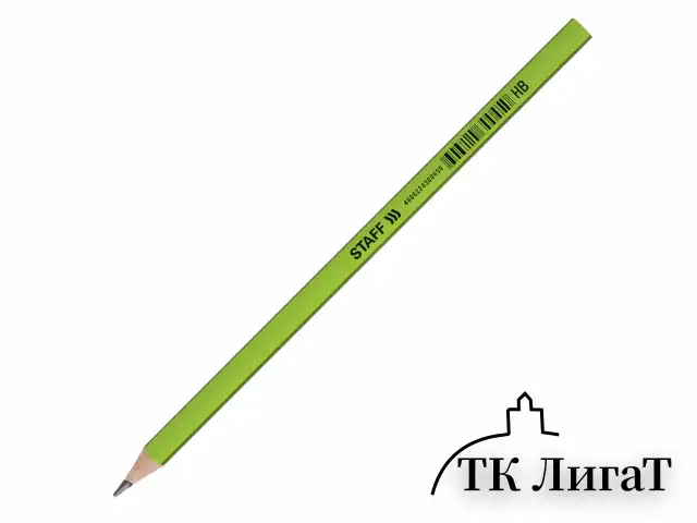 Карандаш чернографитный STAFF "Basic" BLP-743, 1 шт., НВ, пластиковый, корпус ассорти, 181743