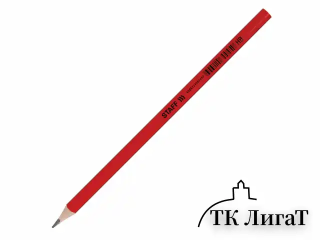 Карандаш чернографитный STAFF "Basic" BLP-743, 1 шт., НВ, пластиковый, корпус ассорти, 181743