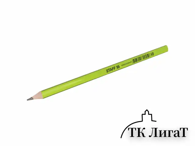 Карандаш чернографитный STAFF "Basic" BLP-743, 1 шт., НВ, пластиковый, корпус ассорти, 181743