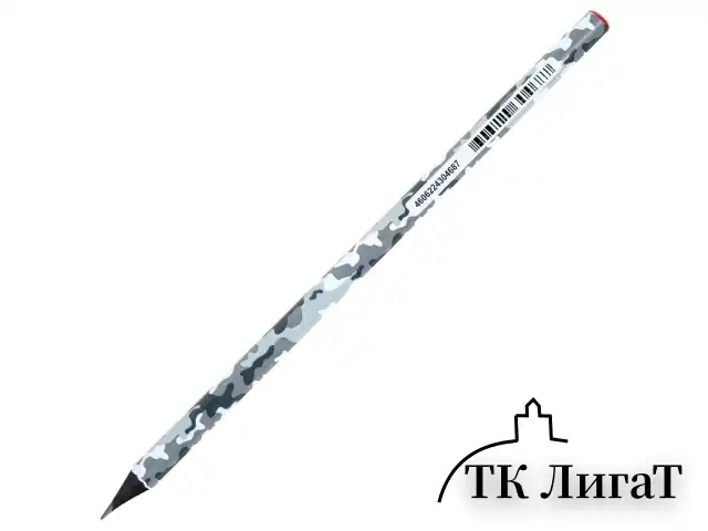 Карандаш чернографитный BRAUBERG "ARMY", 1 шт., HB, корпус ассорти, 181770