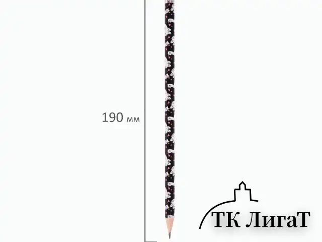 Карандаш чернографитный ЮНЛАНДИЯ "ЛАМЫ", 1 шт., HB, с ластиком, корпус ассорти, 181773