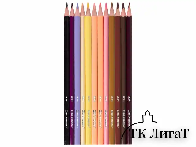 Карандаши цветные BRAUBERG, 60 цветов (Базовые, Металлик, Неон, Пастель, Телесные), трехгранные, грифель 3 мм, натуральное дерево, 181792
