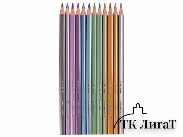 Карандаши цветные BRAUBERG, 60 цветов (Базовые, Металлик, Неон, Пастель, Телесные), трехгранные, грифель 3 мм, натуральное дерево, 181792