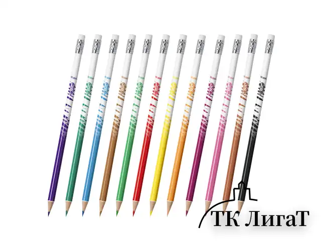 Карандаши цветные стираемые с ластиком BIC "Kids Evolution Illusion", 12 цветов, круглые, 987868