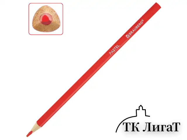 Карандаши цветные BRAUBERG PASTEL, 12 пастельных цветов, трехгранные, грифель 3 мм, натуральное дерево, 181850