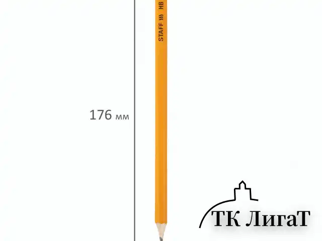 Карандаши чернографитные простые HB, ВЫГОДНАЯ УПАКОВКА КОМПЛЕКТ 72 штуки, STAFF, 181880