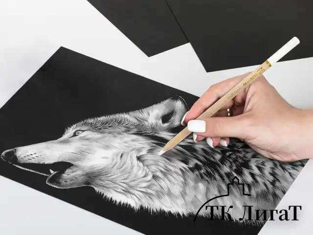 Карандаши МЕЛОВЫЕ художественные белые, НАБОР 12 шт., BRAUBERG ART CLASSIC, грифель 4 мм, 181897