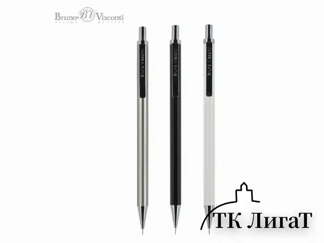 Карандаш механический BRUNO VISCONTI UltraGraphix, металлический корпус ассорти, 0,3 мм, ластик, 21-0033