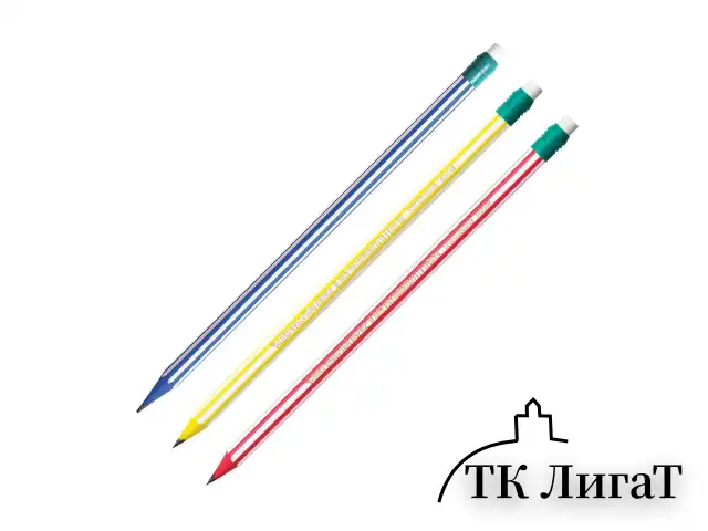 Карандаши чернографитные BIC Evolution "Stripes", НАБОР 3 шт., HB, с ластиком, блистер, 8902781