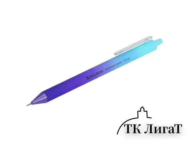 Карандаш механический 0,5 мм, BRAUBERG SOFT "Grade", HB, корпус soft-touch ассорти, 181958