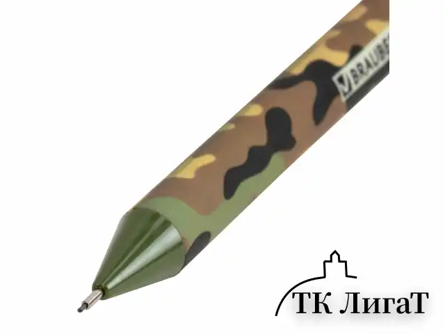 Карандаш механический 0,5 мм, BRAUBERG SOFT PRINT MILITARY, HB, корпус soft-touch ассорти, 181959