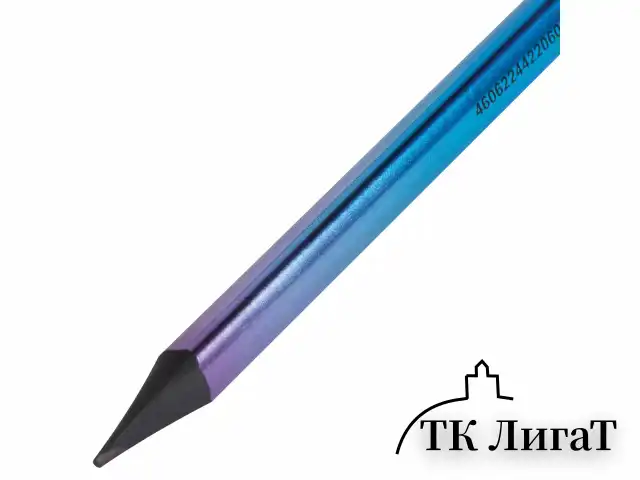 Карандаш чернографитный с ластиком BRAUBERG "GRADE Metallic", 1 шт., HB, трехгранный, 182000
